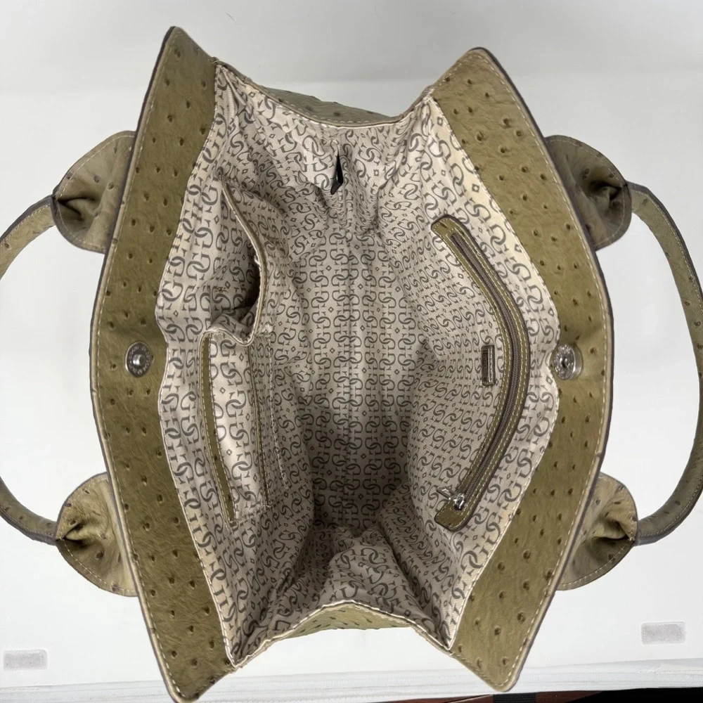 Guess Olive Green and Brown Tote Bag - Picture 12 of 15